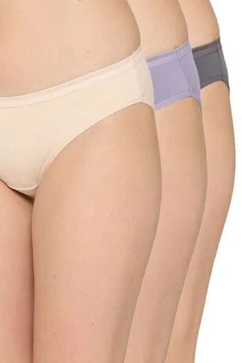 Buy Wacoal Low Rise Half Coverage Bikini Panty (Pack of 3) - Multicolor